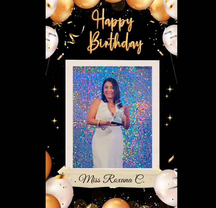 ¡Feliz cumpleaños miss Roxana!